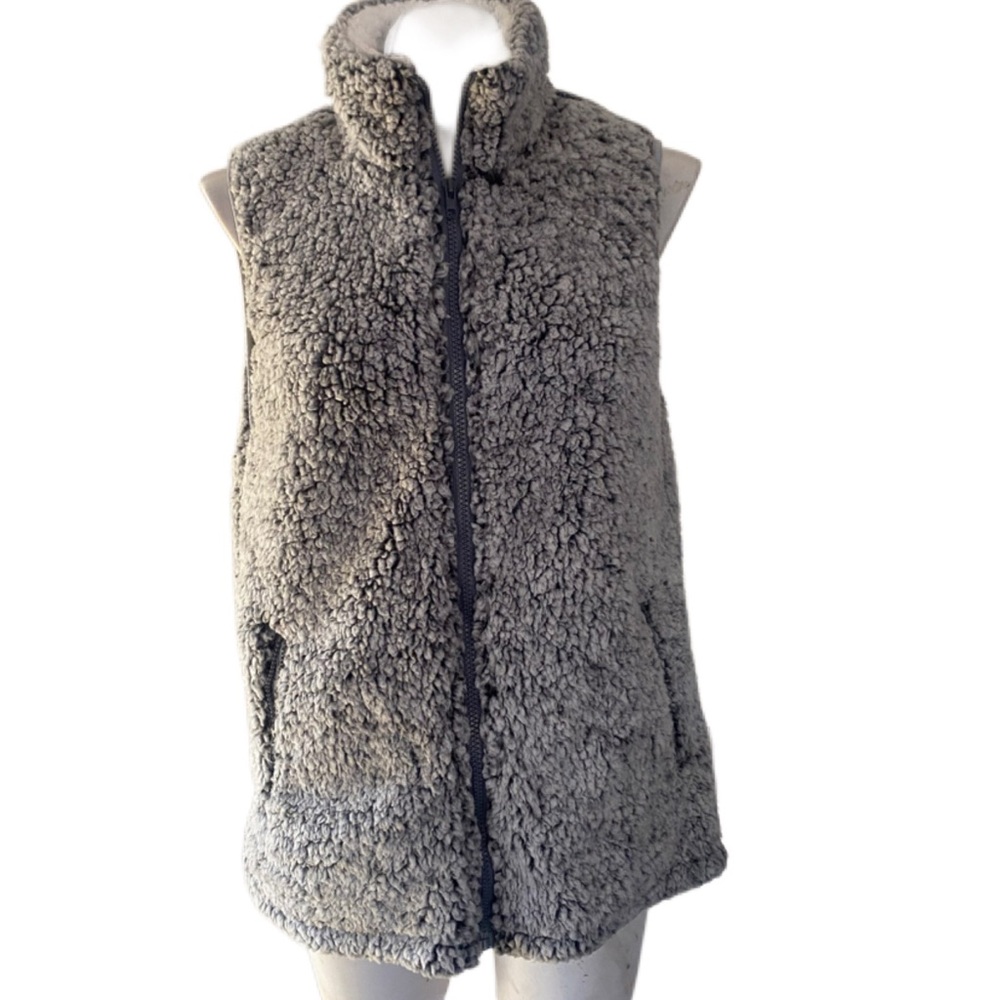 Women's Gray Sherpa Vest